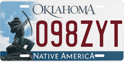 OK license plate 098ZYT
