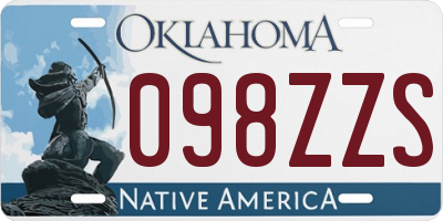 OK license plate 098ZZS