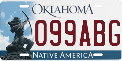 OK license plate 099ABG