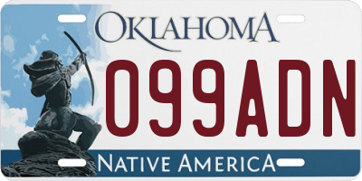 OK license plate 099ADN