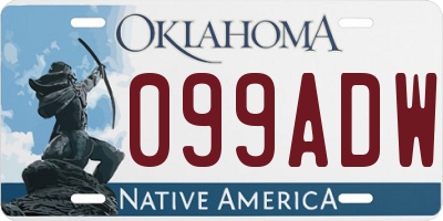 OK license plate 099ADW