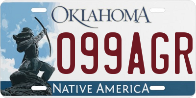 OK license plate 099AGR