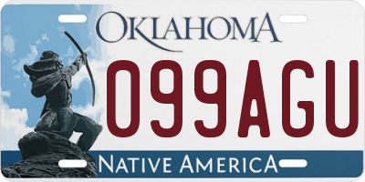 OK license plate 099AGU