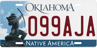OK license plate 099AJA