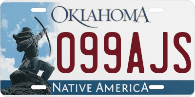 OK license plate 099AJS