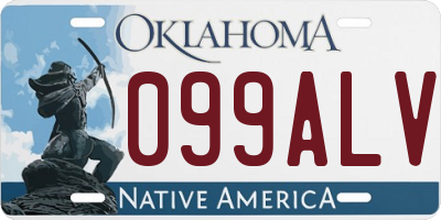 OK license plate 099ALV