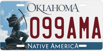 OK license plate 099AMA