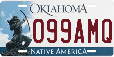 OK license plate 099AMQ