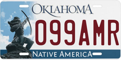 OK license plate 099AMR