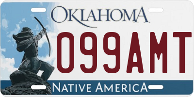 OK license plate 099AMT
