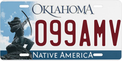 OK license plate 099AMV