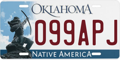 OK license plate 099APJ