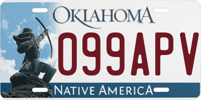 OK license plate 099APV