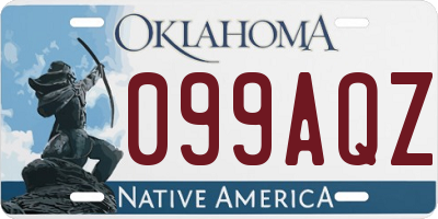 OK license plate 099AQZ