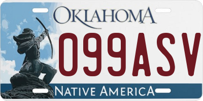 OK license plate 099ASV