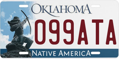 OK license plate 099ATA