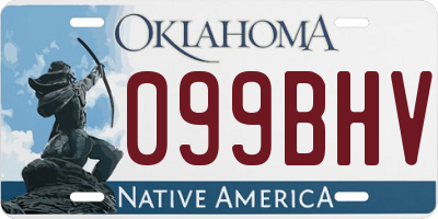 OK license plate 099BHV