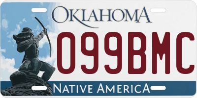 OK license plate 099BMC