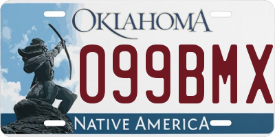 OK license plate 099BMX
