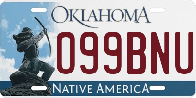 OK license plate 099BNU