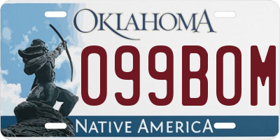 OK license plate 099BOM