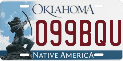 OK license plate 099BQU