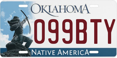 OK license plate 099BTY