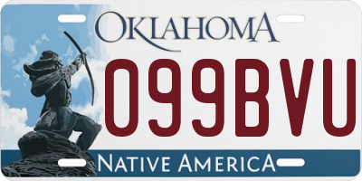 OK license plate 099BVU