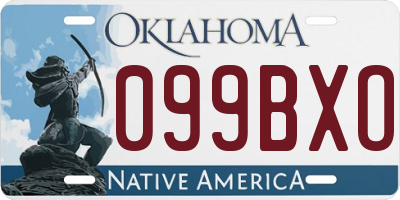 OK license plate 099BXO