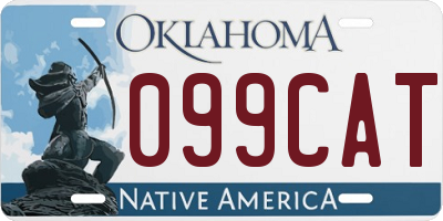 OK license plate 099CAT