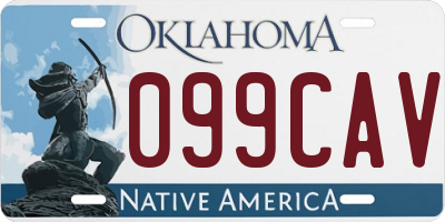 OK license plate 099CAV