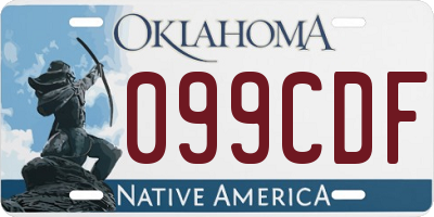 OK license plate 099CDF