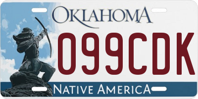 OK license plate 099CDK