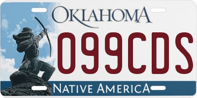 OK license plate 099CDS