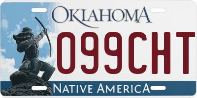 OK license plate 099CHT