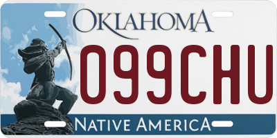 OK license plate 099CHU