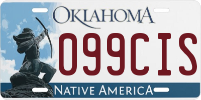 OK license plate 099CIS