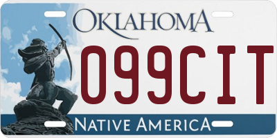 OK license plate 099CIT