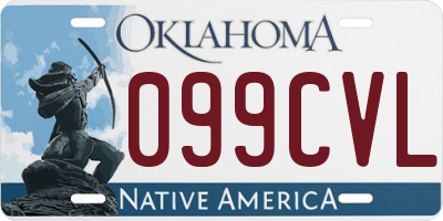 OK license plate 099CVL