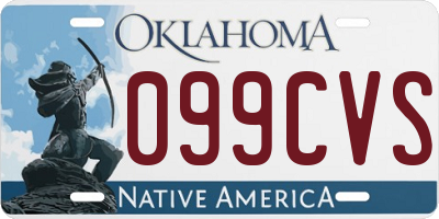 OK license plate 099CVS