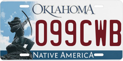 OK license plate 099CWB