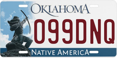 OK license plate 099DNQ