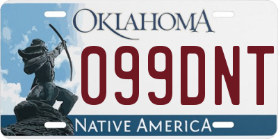OK license plate 099DNT