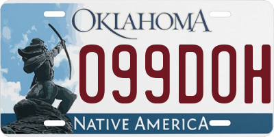 OK license plate 099DOH