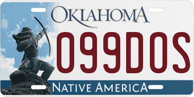 OK license plate 099DOS