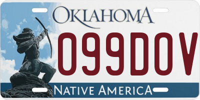 OK license plate 099DOV
