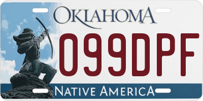 OK license plate 099DPF