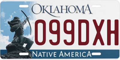 OK license plate 099DXH