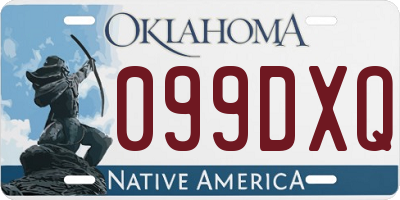 OK license plate 099DXQ