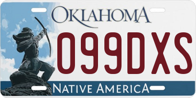 OK license plate 099DXS